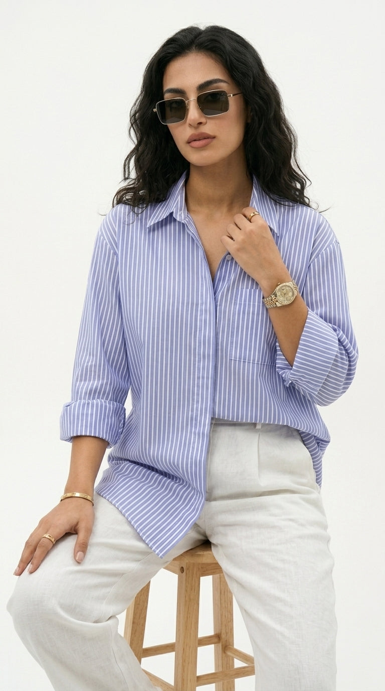 Pinstripe Blouse