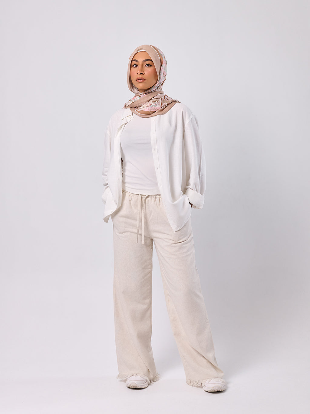 LINEN-DRAWSTRING TROUSERS