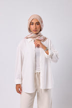 WHITE- LINEN SHIRT