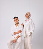 WHITE- LINEN SHIRT