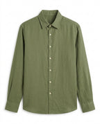 OLIVE GREEN- LINEN SHIRT